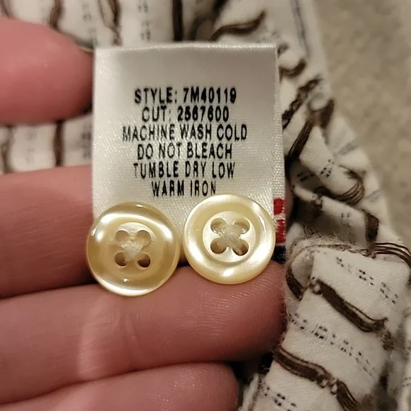 Lucky Brand Men's Western Snap Front White Patterned Button Down Shirt~Size XL - Picture 11 of 11